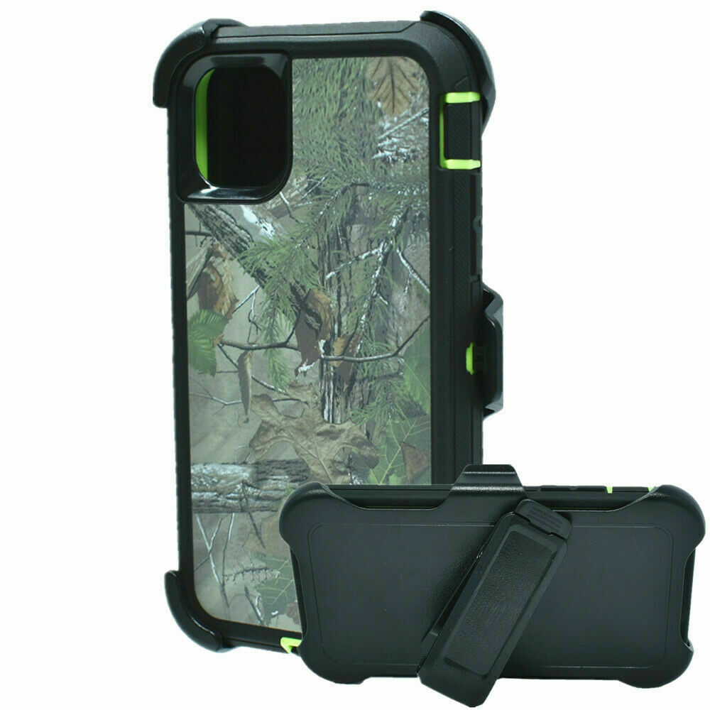 Premium Heavy Duty Camo Case with Clip, Shockproof Hybrid, Military Grade Defender for Apple iPhone 16