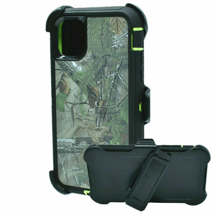 Premium Heavy Duty Camo Case with Clip, Shockproof Hybrid, Military Grade Defender for Apple iPhone 16