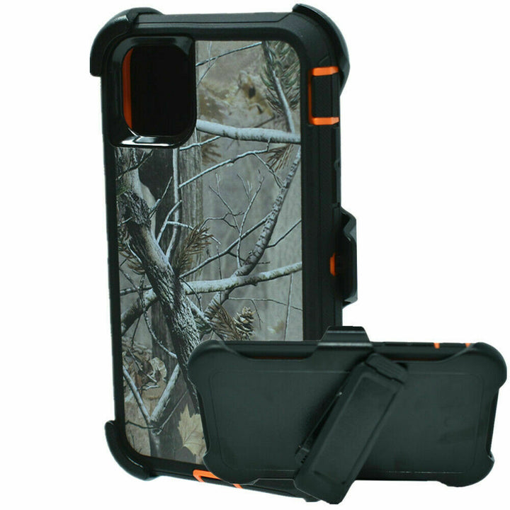 Premium Heavy Duty Camo Case with Clip, Shockproof Hybrid, Military Grade Defender for Apple iPhone 16