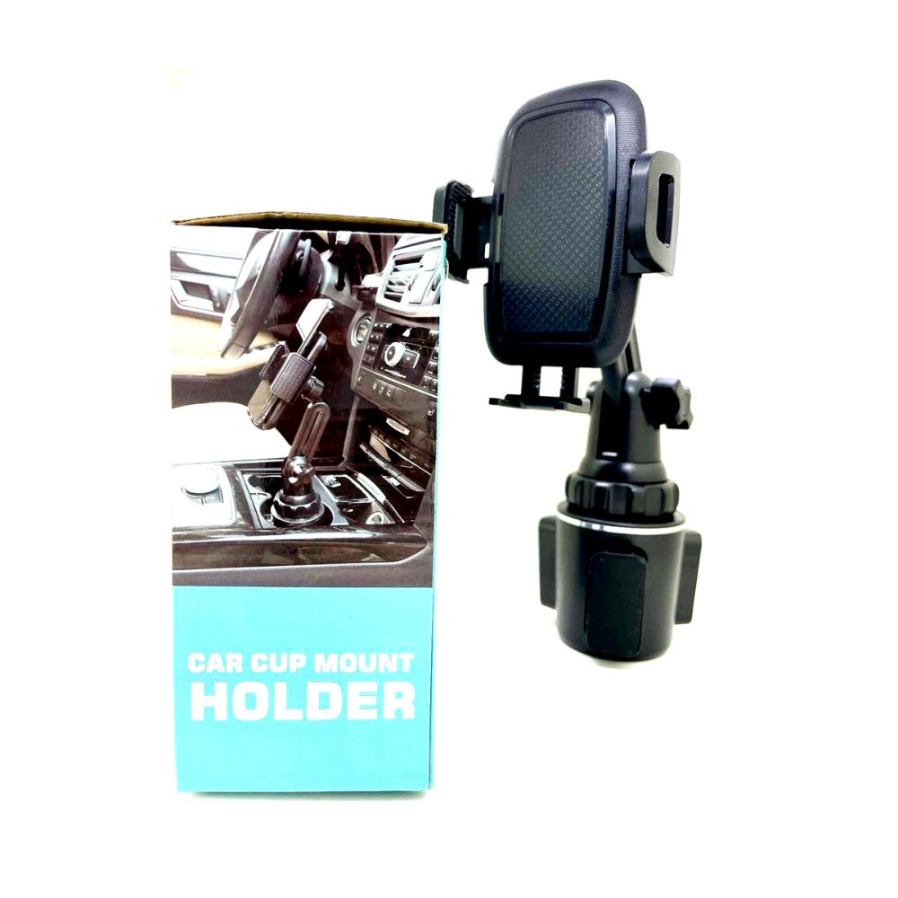 Car Cup Holder Phone Mount, Adjustable 360° Rotation, Secure Grip Stand