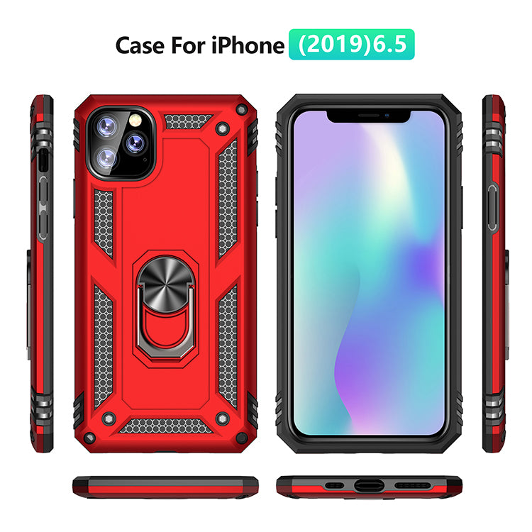 Tech Armor Ring Grip Case with Metal Plate - Sturdy Protection, Convenient Grip, and Magnetic Mount for iPhone 11 Pro (5.8in)