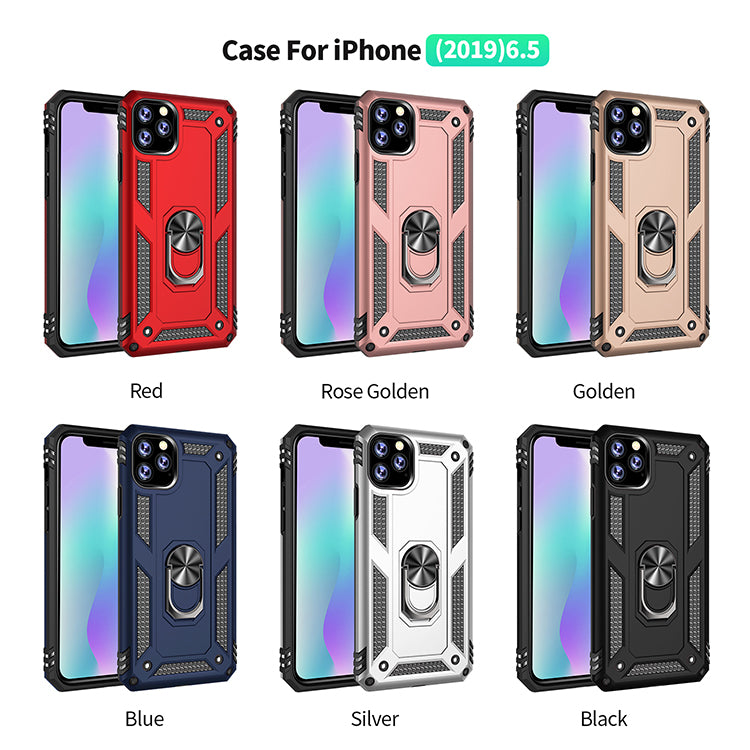 Tech Armor Ring Grip Case with Metal Plate - Sturdy Protection, Convenient Grip, and Magnetic Mount for iPhone 11 Pro (5.8in)