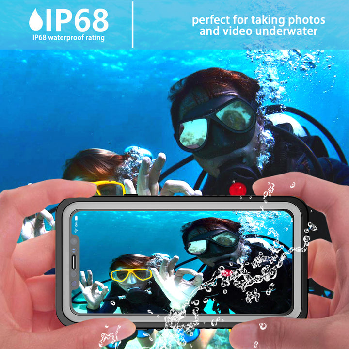 Waterproof IP68 Snowproof Shockproof Heavy Duty Case with Built-In Screen Protector and Easy Access, Compatible with iPhone 11 Pro Max 6.5