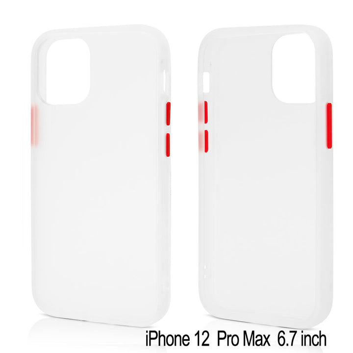 Slim Matte Hybrid Bumper Case for iPhone 12 Pro Max 6.7 inch - Shockproof, Anti-Scratch, Comfortable Grip, Raised Lips (iPhone 12 Pro Max)