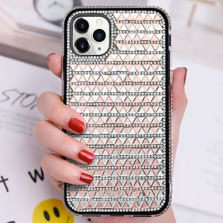 Diamond Gradient Bling Glitter Shiny Rhinestone Case | Raised Protection, Slim Fit | For Apple iPhone 12 Pro Max 6.7
