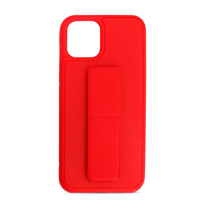 PU Leather Hand Grip Kickstand Case with Metal Plate | Shockproof, Anti-Scratch, Adjustable Angle | Slim Design | For iPhone 12 / 12 Pro 6.1 inch