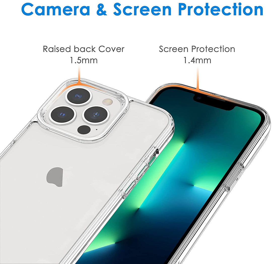 Clear Anti-Scratch Shockproof Silicone Drop Protection Case, Extra Protection, Accessible Controls, Apple iPhone 13 Pro