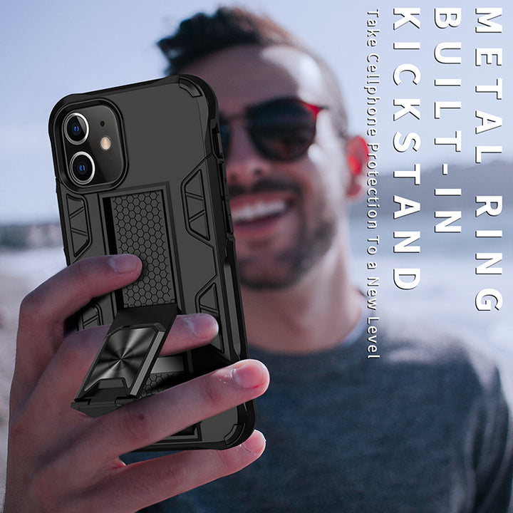 Military Grade Armor Protection Stand Magnetic Feature Case for iPhone 12 Mini 5.4
