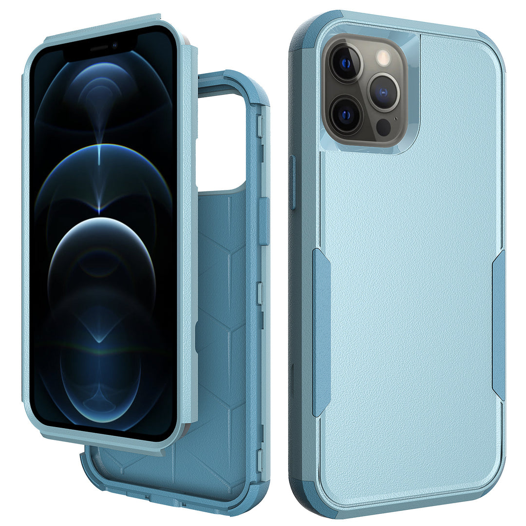 Heavy Duty Strong Armor Hybrid Case Cover | Shockproof, Anti-Scratch, Dual Layer | Full Protection, Raised Bezels | For iPhone 12 / 12 Pro 6.1