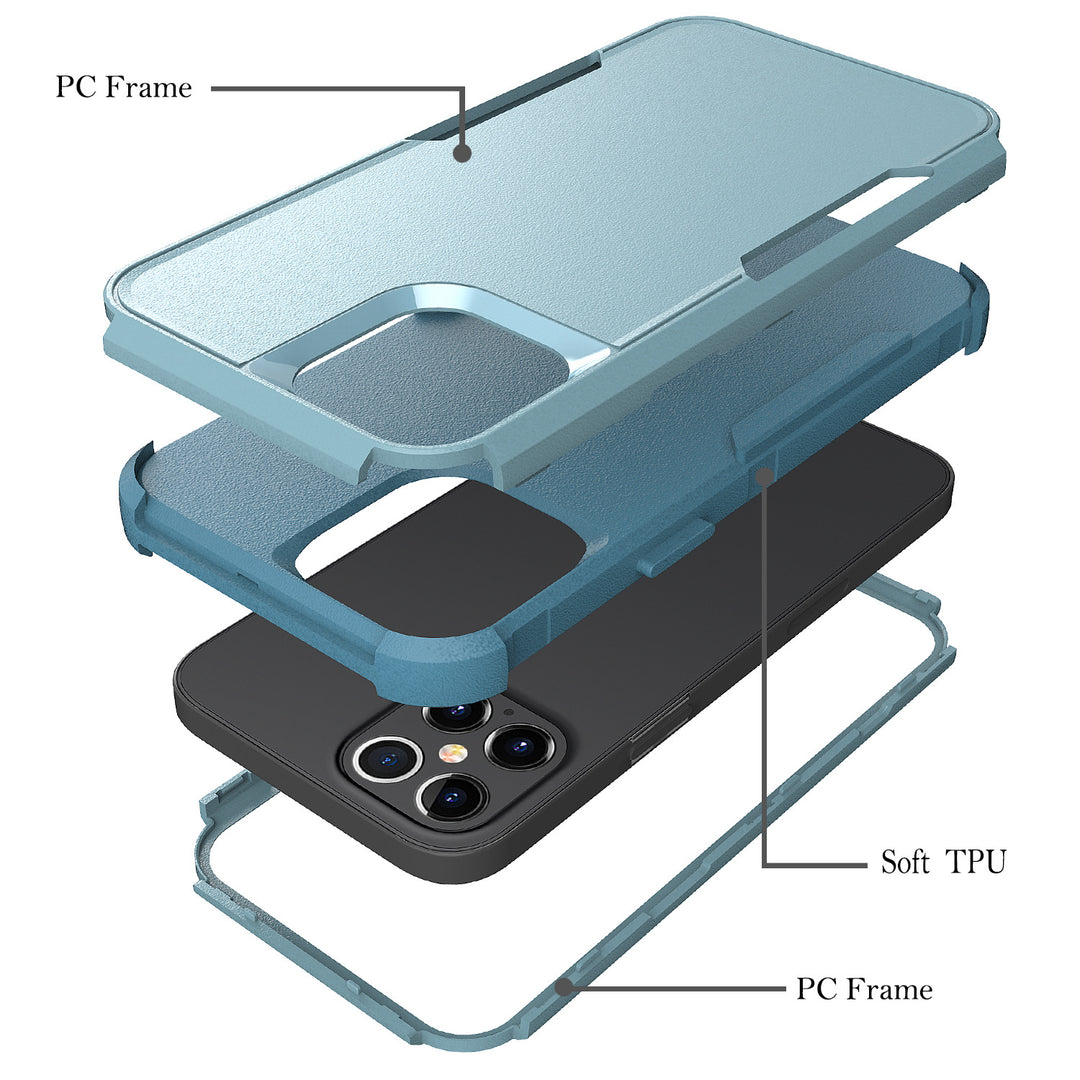 Heavy Duty Strong Armor Hybrid Case Cover | Shockproof, Anti-Scratch, Dual Layer | Full Protection, Raised Bezels | For iPhone 12 / 12 Pro 6.1