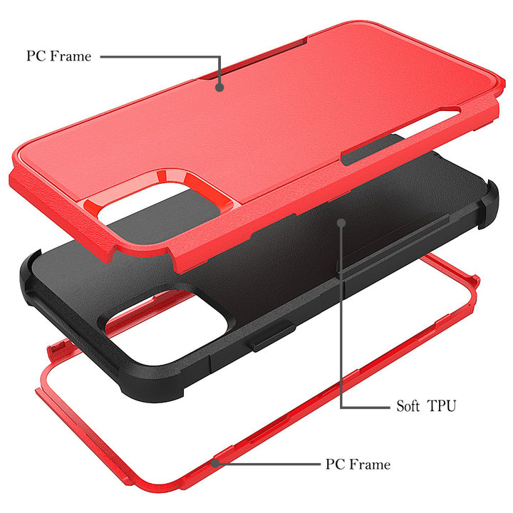 Heavy Duty Strong Armor Hybrid Case Cover | Shockproof, Anti-Scratch, Dual Layer | Full Protection, Raised Bezels | For iPhone 12 / 12 Pro 6.1