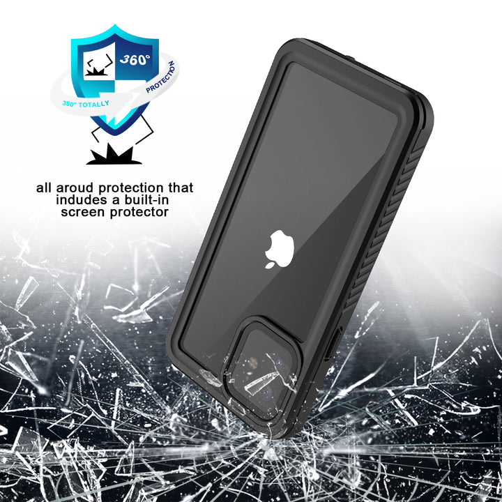 Waterproof IP68 Snowproof Shockproof Heavy Duty Case with Built-In Screen Protector for Apple iPhone 12 Pro Max 6.7 - 360 Protection (iPhone 12 Pro Max)