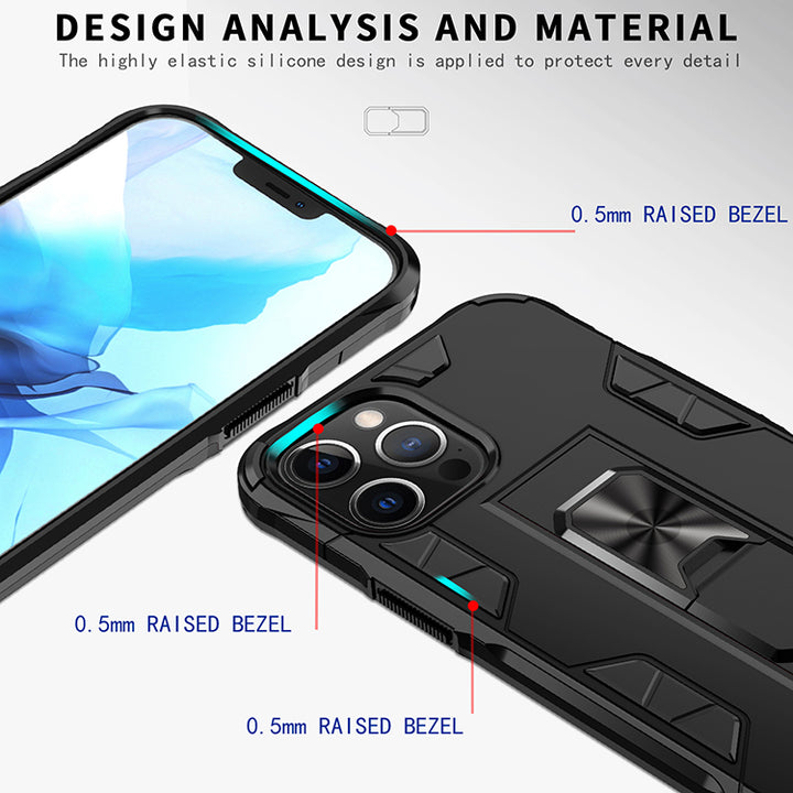 Military Grade Armor Protection Stand Magnetic Feature Case for iPhone 12 Pro Max 6.7 - Shockproof, Anti-Scratch, Precise Cutouts (iPhone 12 Pro Max)