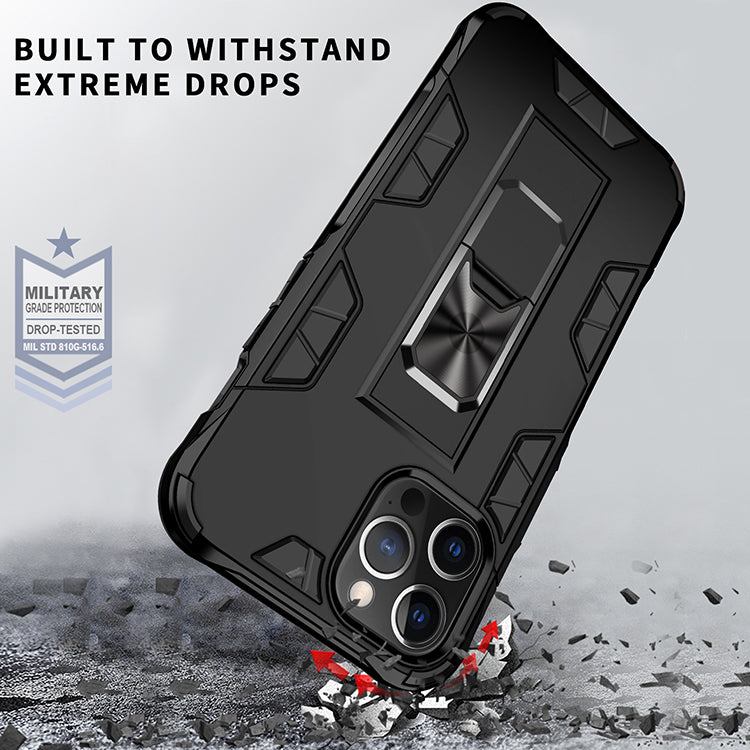 Military Grade Armor Protection Stand Magnetic Feature Case for iPhone 12 Pro Max 6.7 - Shockproof, Anti-Scratch, Precise Cutouts (iPhone 12 Pro Max)