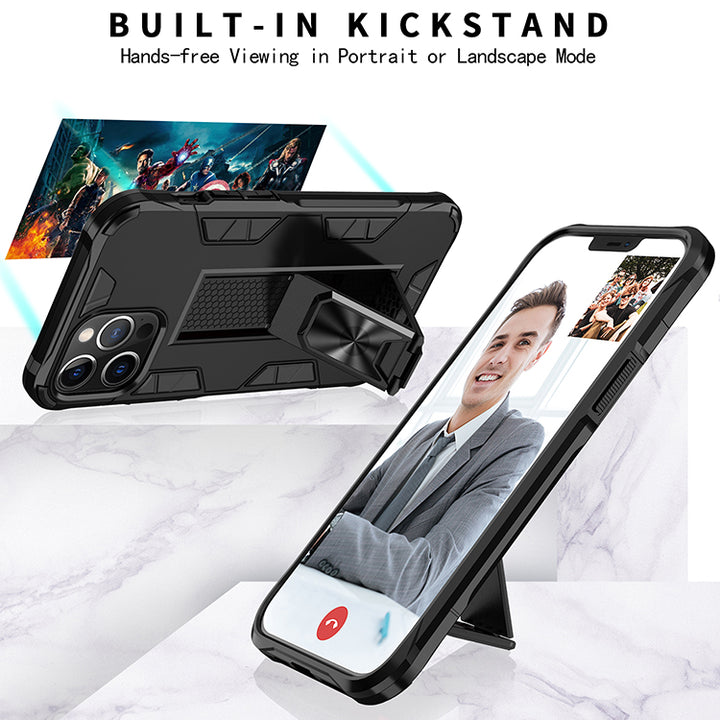 Military Grade Armor Protection Stand Magnetic Feature Case for iPhone 12 Pro Max 6.7 - Shockproof, Anti-Scratch, Precise Cutouts (iPhone 12 Pro Max)