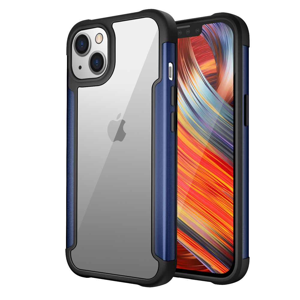Clear Iron Armor Hybrid Chrome Case - Dual Layer, Shockproof, Anti-Scratch & Glossy for Apple iPhone 13 (6.1)