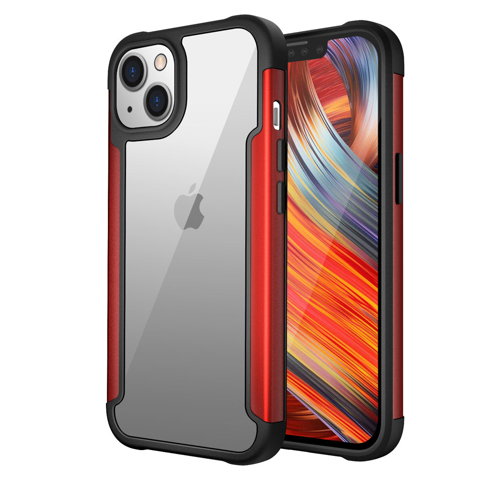 Clear Iron Armor Hybrid Chrome Case - Dual Layer, Shockproof, Anti-Scratch & Glossy for Apple iPhone 13 (6.1)