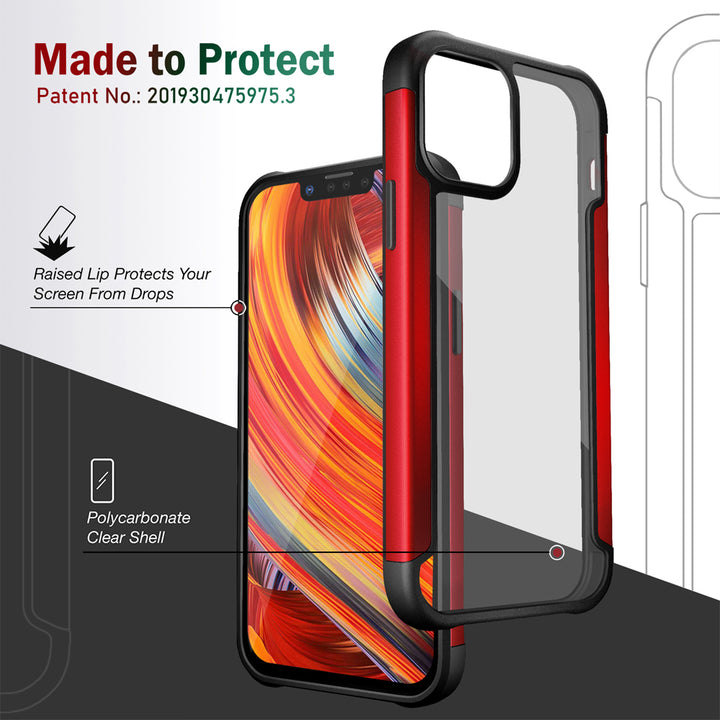 Clear Iron Armor Hybrid Chrome Case with Dual Layer Shockproof Protection for Apple iPhone 13 Pro Max (6.7)