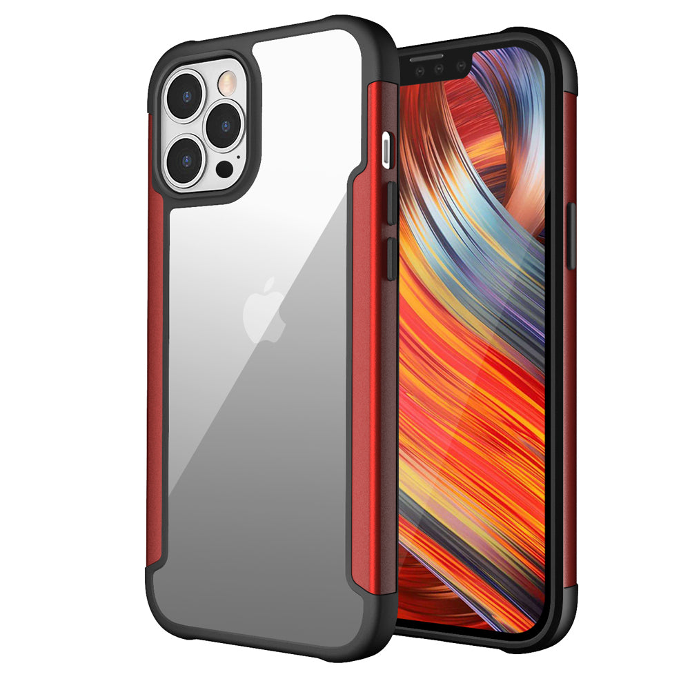 Clear Iron Armor Hybrid Chrome Case, Shockproof, Anti-Scratch, Dual Layer, 360 Protection, Apple iPhone 13 Pro (6.1)