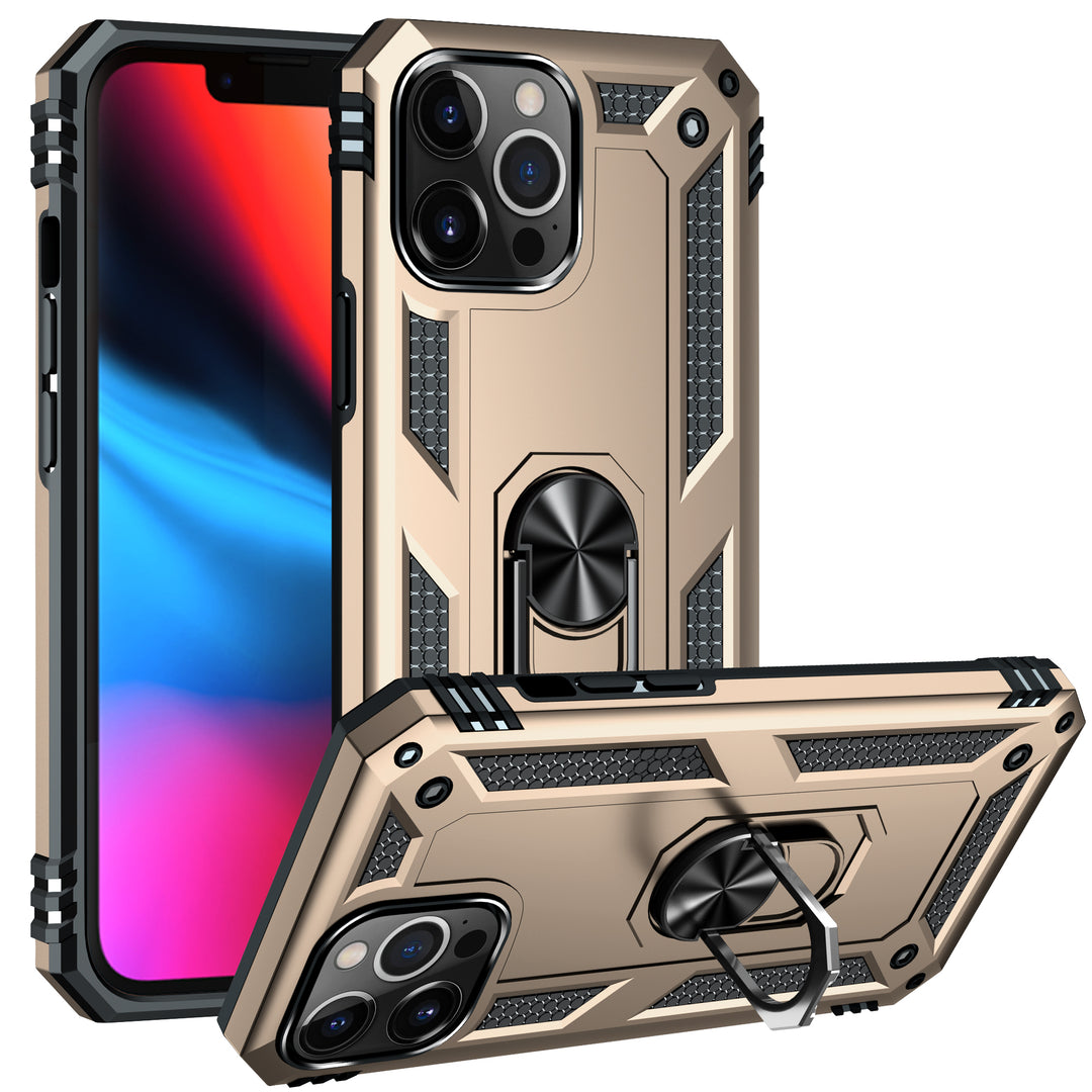 Tech Armor Ring Stand Grip Case with Metal Plate, 360° Kickstand for Apple iPhone 13 Pro Max (6.7)