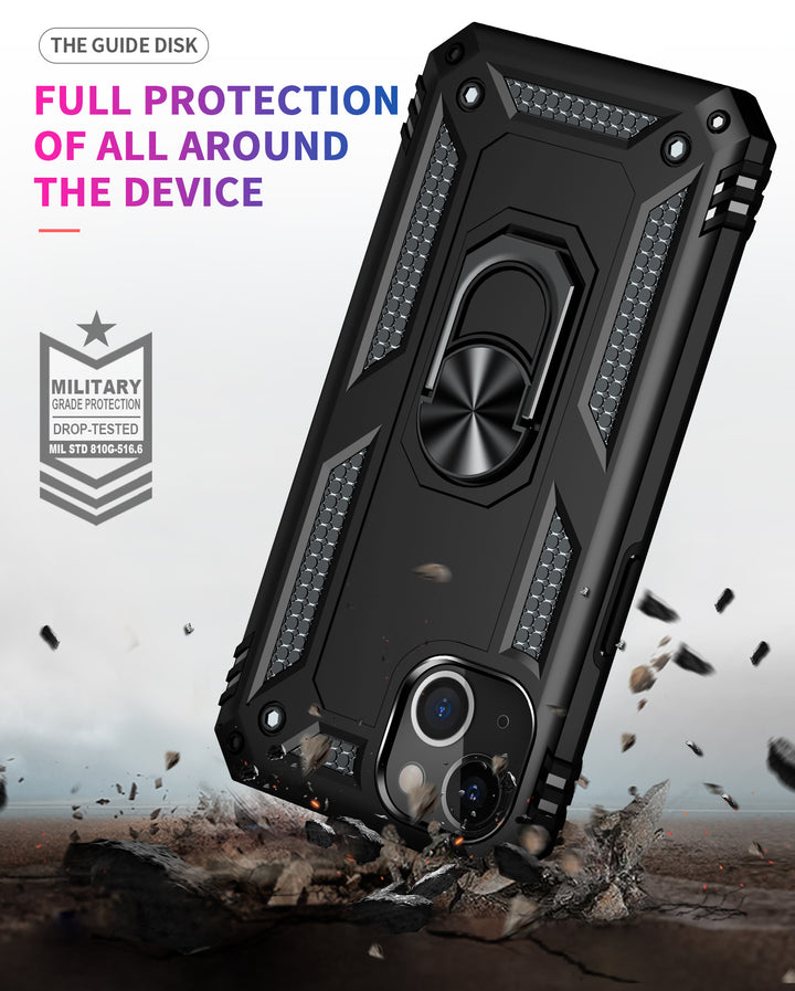 Tech Armor Ring Stand Grip Case with Metal Plate and 360° Kickstand for Apple iPhone 13 (6.1)