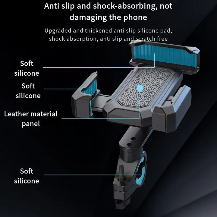 Ultimate Adjustable Bike & Scooter Handlebar Phone Holder with Sunshade Visor, Anti-Glare