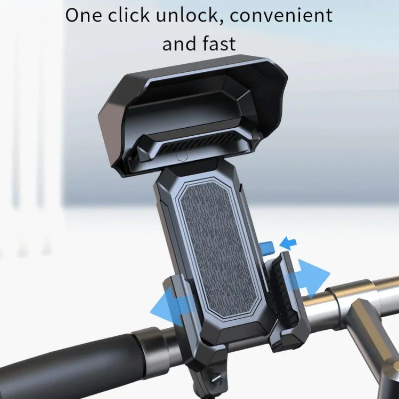 Ultimate Adjustable Bike & Scooter Handlebar Phone Holder with Sunshade Visor, Anti-Glare