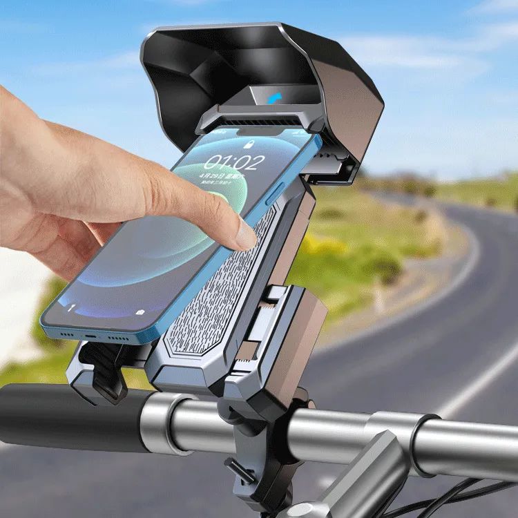 Ultimate Adjustable Bike & Scooter Handlebar Phone Holder with Sunshade Visor, Anti-Glare