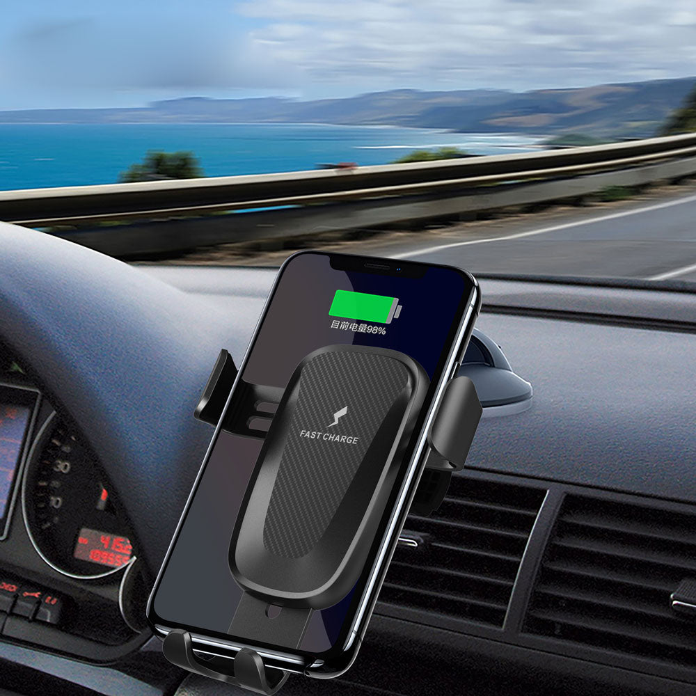 Gravity Style 10W Wireless Fast Charge Air Vent Car Holder Mount, Qi Compatible