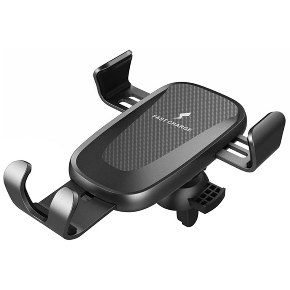 Gravity Style 10W Wireless Fast Charge Air Vent Car Holder Mount, Qi Compatible