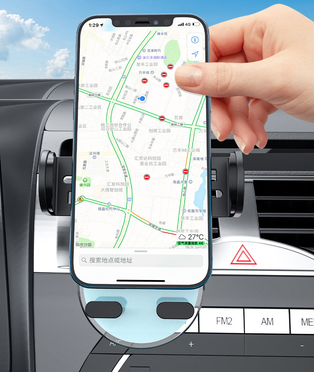 Hands Free Wide Air Vent Clip Car Phone Holder Cradle with Strong Grip & 360° Rotation