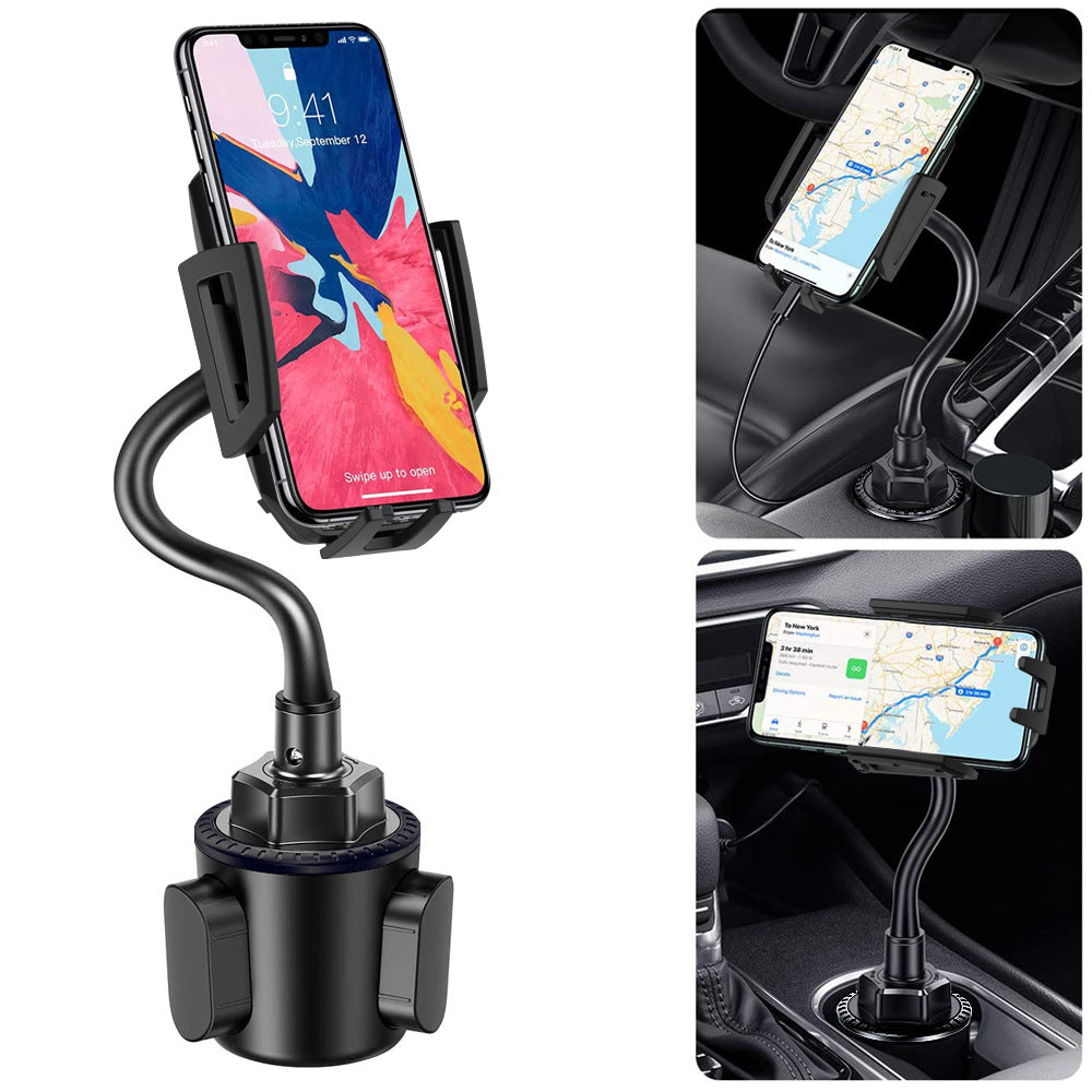 Adjustable Car Cup Holder Phone Mount Cell Phone Holder with 8" Gooseneck, 360° Rotation