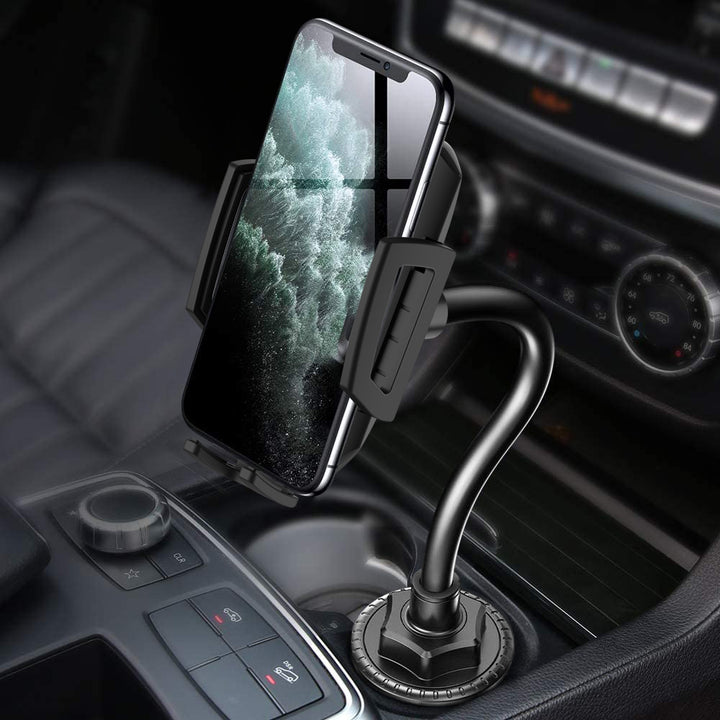 Adjustable Car Cup Holder Phone Mount Cell Phone Holder with 8" Gooseneck, 360° Rotation