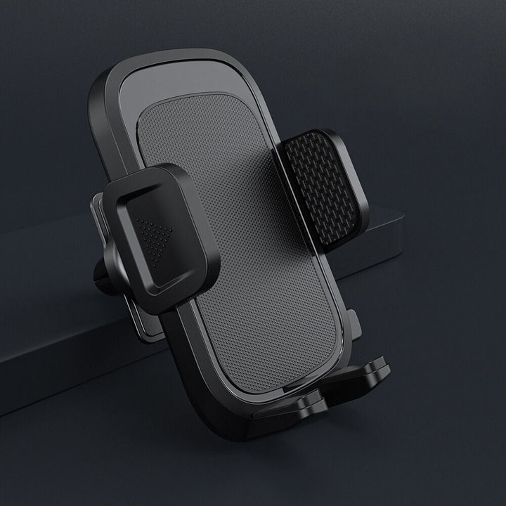Secure Clip-On Adjustable Cradle Air Vent Clip Car Phone Holder Mount with 360° Rotation, Silicone Cushion