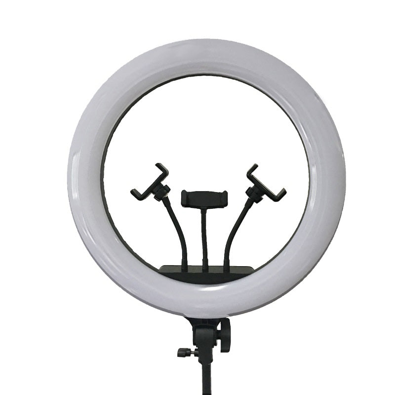 14 Inch Selfie Ring Light with 3 Phone Holders, Remote & 76” Tripod Stand for Live Stream, Makeup, YouTube Video, TikTok Compatible