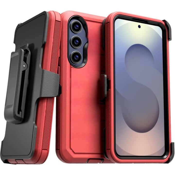 Heavy Duty Armor Robot Case with Belt Clip, Shockproof Protection for Samsung Galaxy S25 Edge - Defender Case Samsung Galaxy S25 Edge