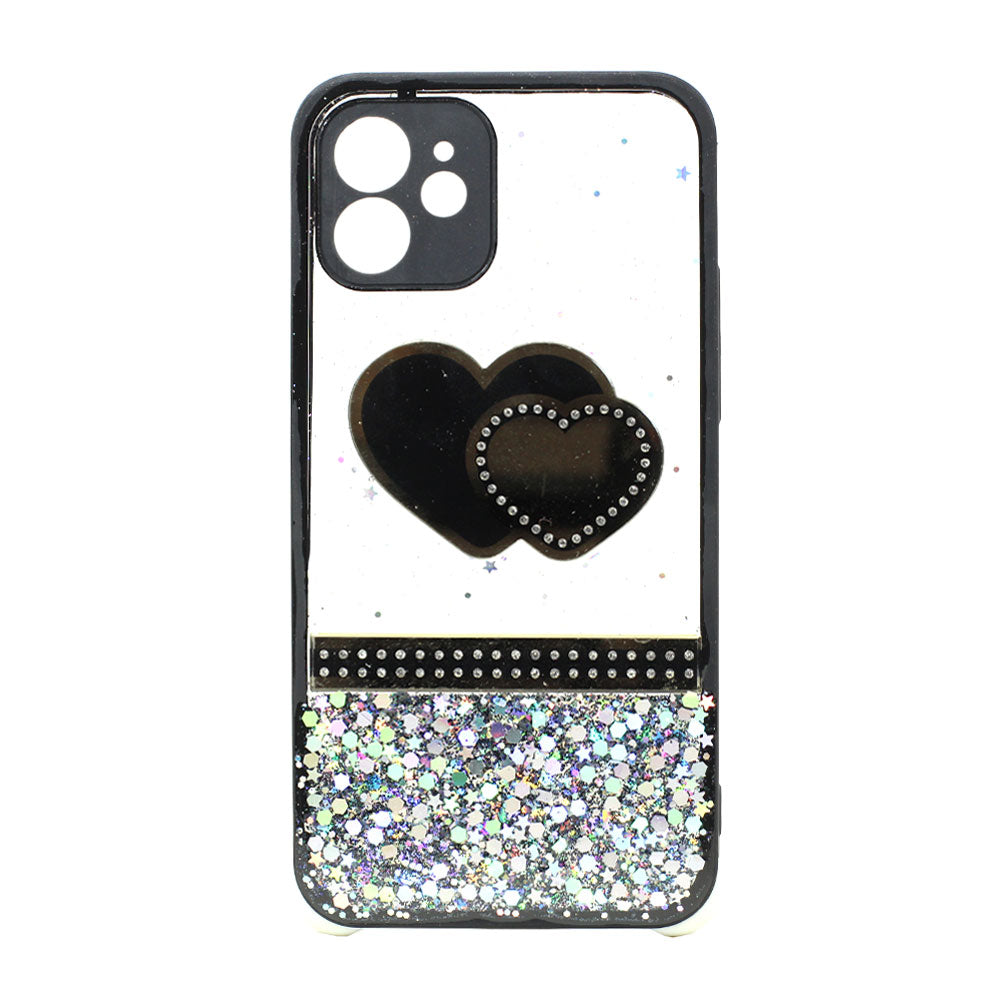 Glitter Jewel Diamond Armor Bumper Case with Camera Lens Protection Cover | Stylish Rhinestone Design | For Apple iPhone 12 / 12 Pro 6.1