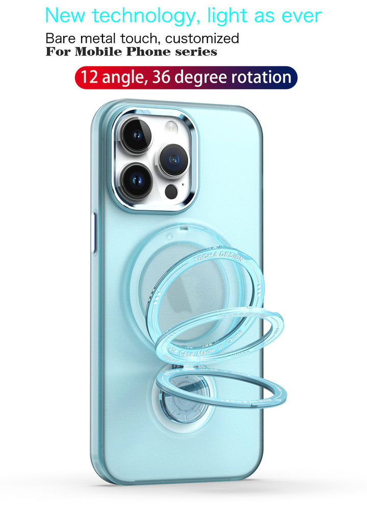 Matte MagSafe Circle Kickstand Case for iPhone 14 Pro Max 6.7 – Transparent Design