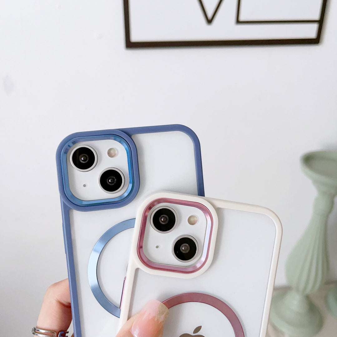 MagSafe Circle Case with Chrome Buttons for iPhone 14 Plus 6.7