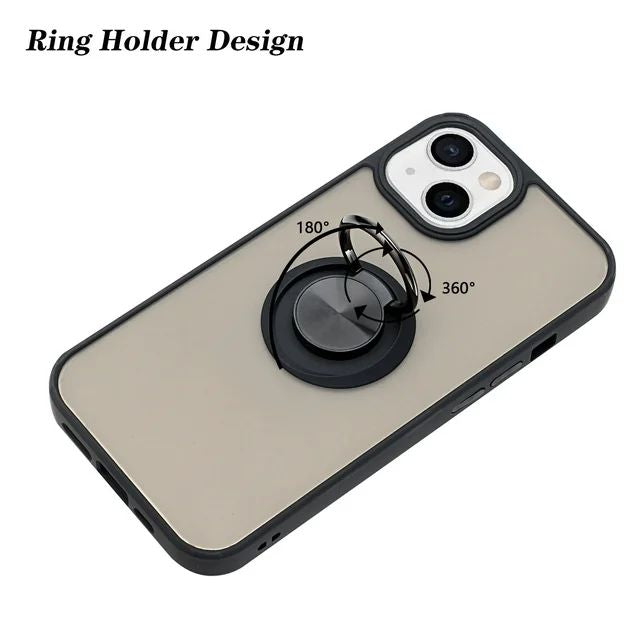 Tuff Slim Armor Hybrid Case with Ring Stand, Shockproof & Scratch-Resistant for Apple iPhone 15