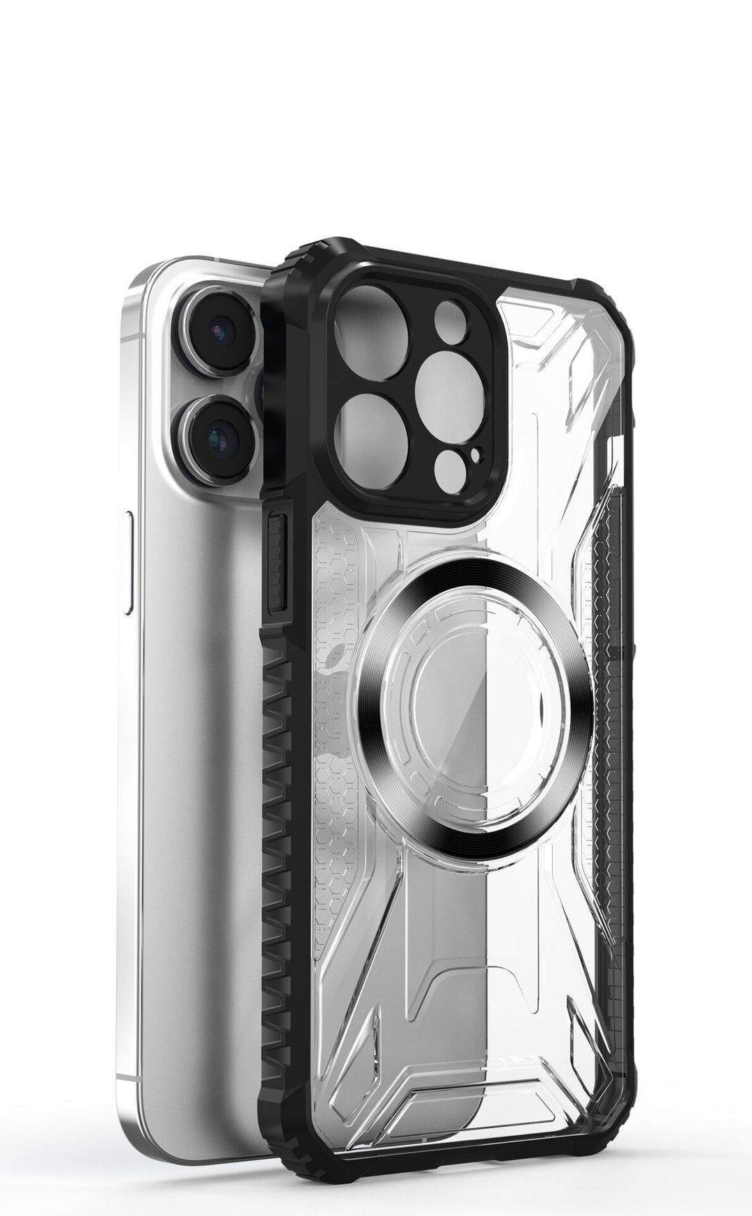 Transparent Glossy Tech Armor MagSafe Case for iPhone 15 Pro Max – Ultimate Corner Protection