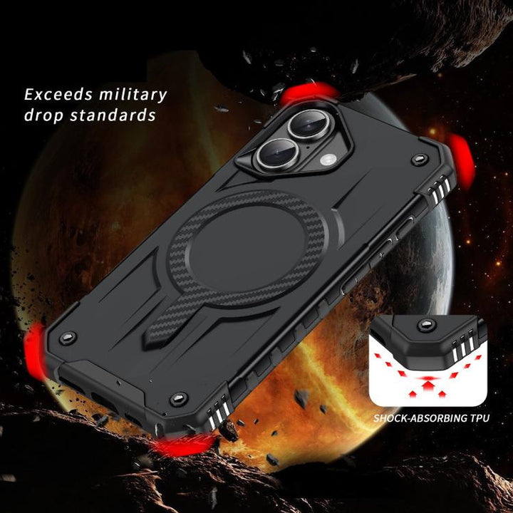 Full Body Super MagSafe Military Grade Heavy Duty Shockproof Protection Case with Magnetic Kickstand for Apple iPhone 16