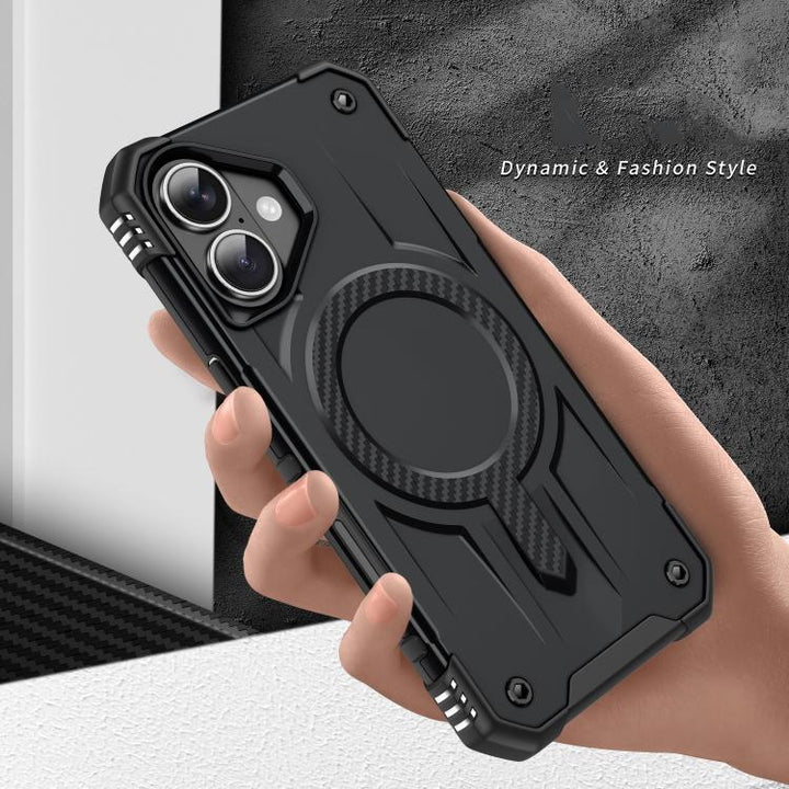Full Body Super MagSafe Military Grade Heavy Duty Shockproof Protection Case with Magnetic Kickstand for Apple iPhone 16