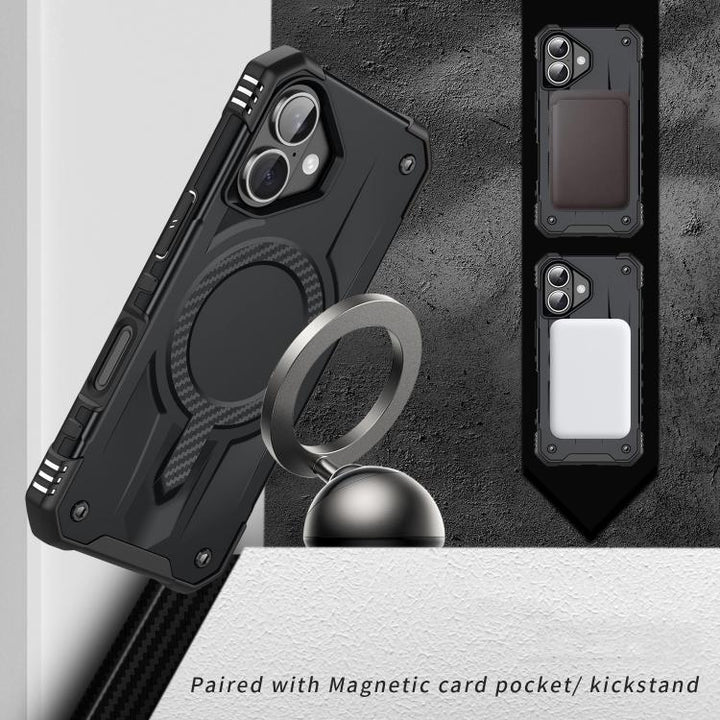 Full Body Super MagSafe Military Grade Heavy Duty Shockproof Protection Case with Magnetic Kickstand for Apple iPhone 16