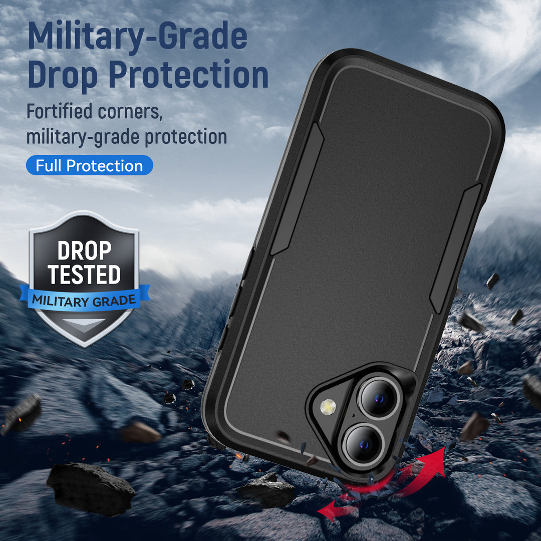 Heavy Duty Slim Hybrid Shockproof Armor Phone Case – Rugged Dual-Layer, Anti-Scratch, Easy Access, Slim Fit – For Apple iPhone 17