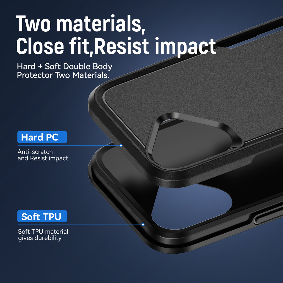 Heavy Duty Strong Armor Hybrid Trailblazer Protective Case with Shock Absorption & Wireless Charging for Apple iPhone 16