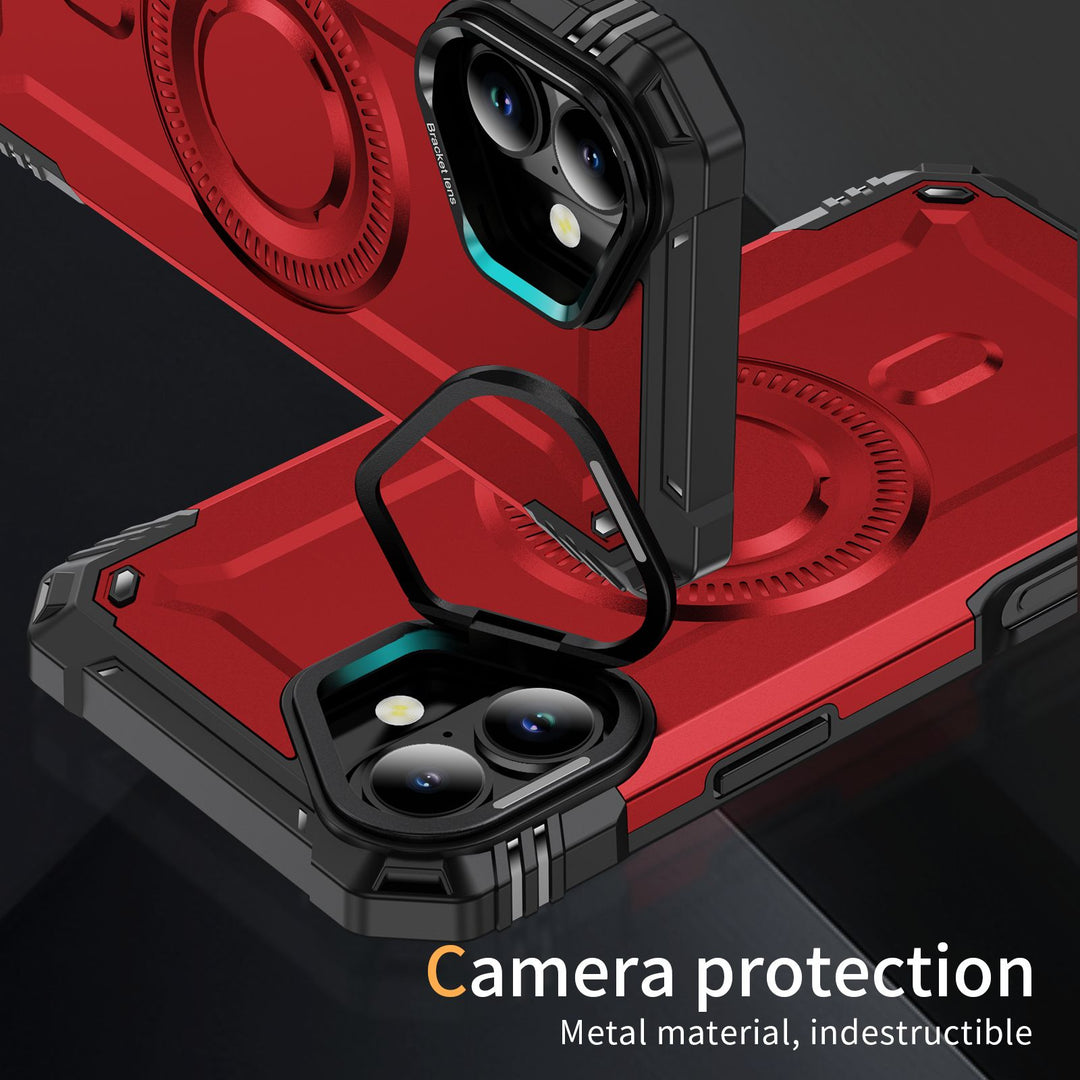 Full Body Magnetic MagSafe Military-Grade Shockproof Protective Case with Kickstand & 360° Protection | Premium Bumper Cover for Apple iPhone 16
