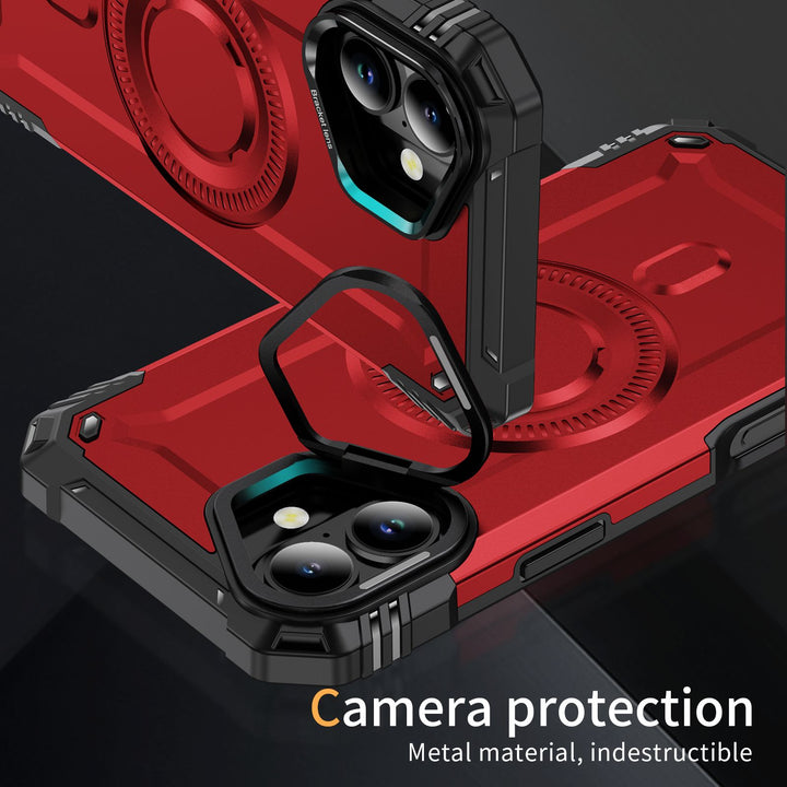 Full Body Magnetic MagSafe Military-Grade Shockproof Protective Case with Kickstand & 360° Protection | Premium Bumper Cover for Apple iPhone 16