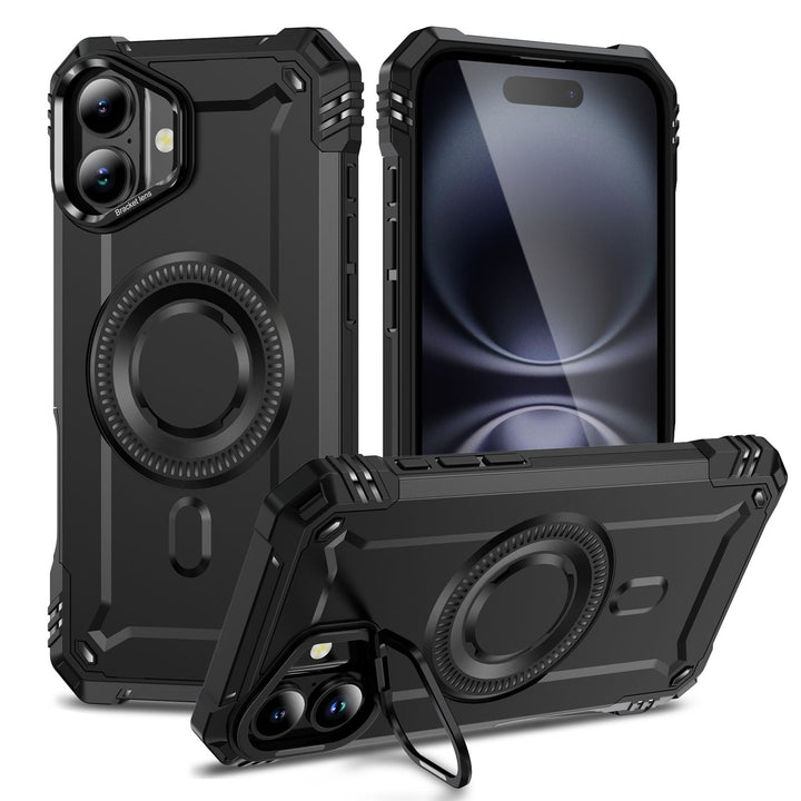 Full Body Magnetic MagSafe Shockproof Case w/ Kickstand, Military-Grade, Wireless Charging Protective Cover for Apple iPhone 16 Plus