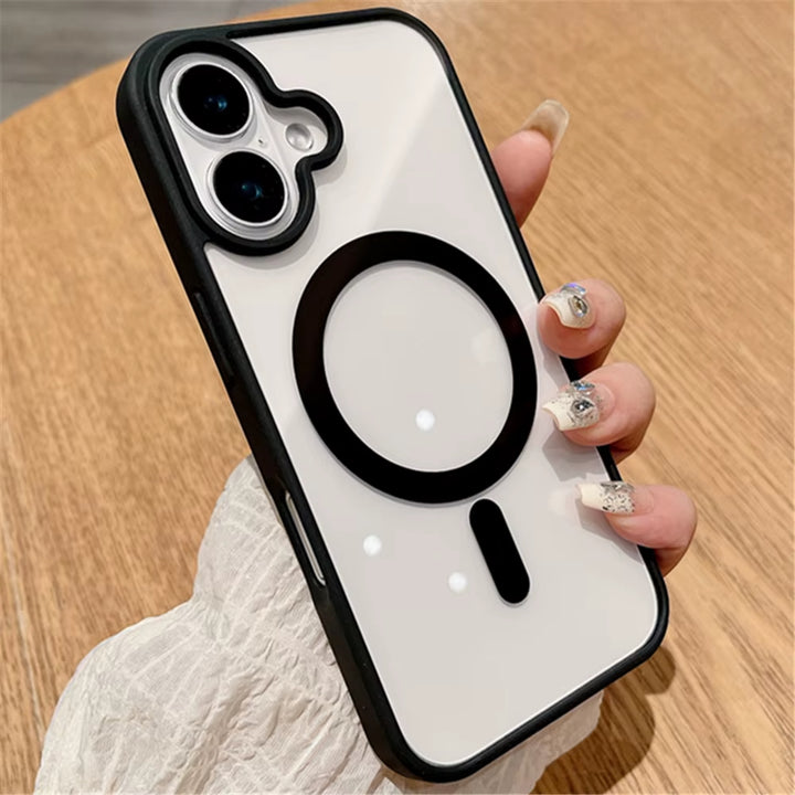 Crystal Clear Magnetic Ring Protective Armor Case MagSafe Transparent Anti-Yellowing Military-Grade for Apple iPhone 16